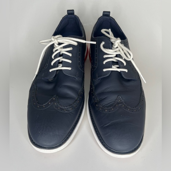 Cole Haan Grand Evolution Men\'s Sneakers 11M  Blue Wingtip Oxford Shoes C26318 main image 7